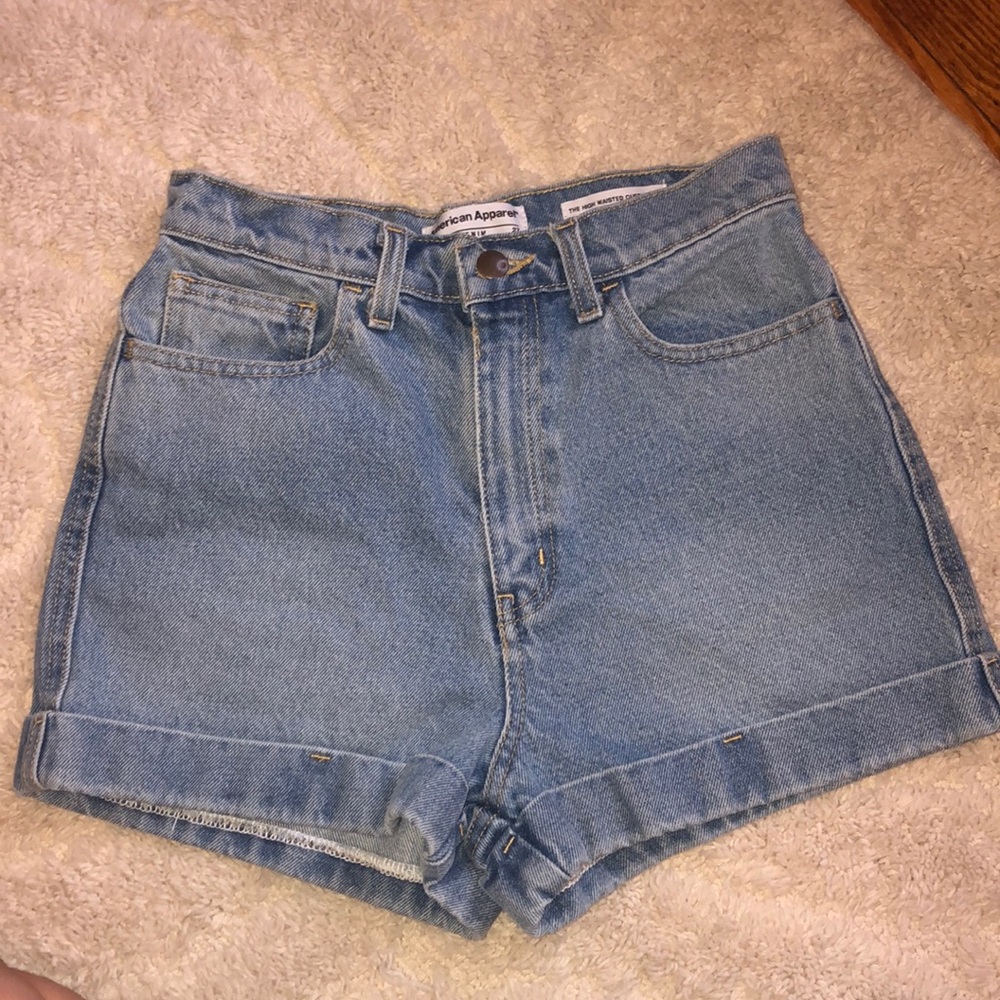 American Apparel high rise cuff shorts